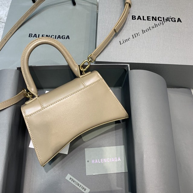 Balenciaga專櫃新款mini號手提肩背女包原單沙漏包 巴黎世家亮茶裸色沙漏包 fyj1416